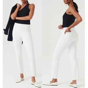 nwt SPANX On The Go Slim Straight Pant in Classic White 20372T Size Medium Tall
